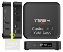 10pcs Customized 2 years warranty Amlogic S905 A53 64bits 2gb/8gb Bluetooth MXQplus t95m Google Android Smart IPTV TV OTT boxes