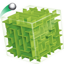 Зеленый Лабиринт Magic Cube Puzzle 3D Мини Скорость Куб Лабиринт катящийся Шар Игрушки Игра-Головоломка Cubos Magicos Обучающие Игрушки Для Chilren