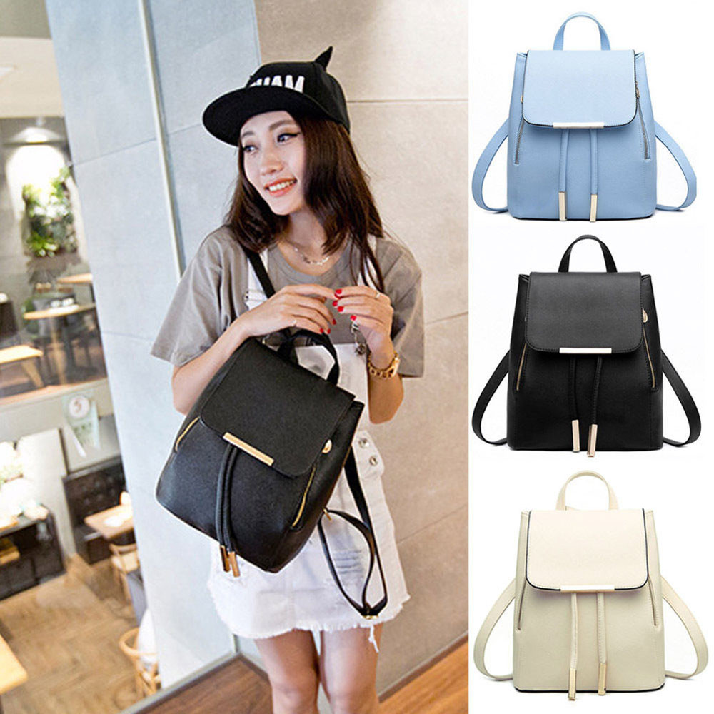 womens leather fashion backpack