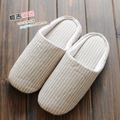 Men and women household linen slippers home indoor Soft bottom slippers