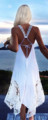 Women Long Dress 2016 Lace Spaghetti Strap Dresses White Sleeveless Back Lace up Beach Dress Evening