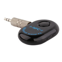 NFC Bluetooth Car Kit Mini Bluetooth V4.0 Wireless Stereo Audio Music Receiver with Mic 3.5mm Hands-free for Car AUX Home Audio
