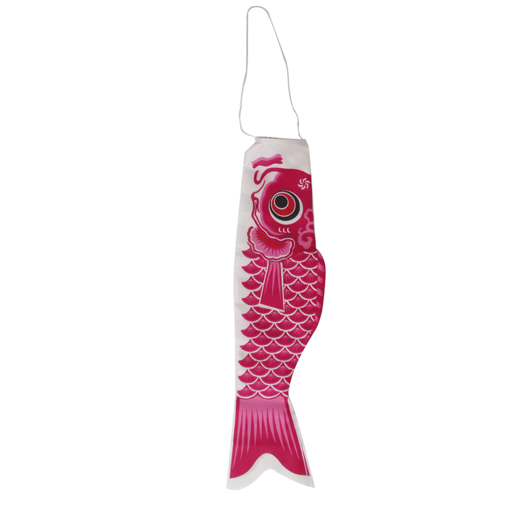 40inch Japanese Windsock Carp Flag Koi Nobori Fish Hanging Sailfish Pink 