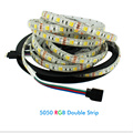 DC12V 60Led m Double Color 5050 SMD Flexible LED Light Waterproof White Warm White Strip Lights
