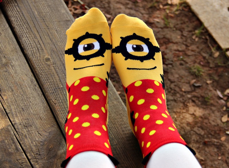 new arrival yellow Minions Women\'s spring Socks Little Yellow People Series Sock fashion new designer cute meias femininas calca (13)