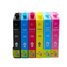 wholesale Sale 30 PCS 5 SETS T0791 – T0796 compatible Ink cartridges for epson Stylus Photo 1400/1500W Artisan1430 PX650/660