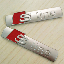 New Automobiles 3D Metal Car Sticker Sline Sticker Car Covers for Audi A3 A4 A5 A6 Q3 Q5 Q7 Decal Accessories Sline Car Styling