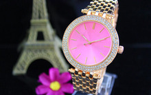 New Luxury Brand Gold alloy Geneva Watch Women Watches Men Clock Digital Diamond quartz watch Casual