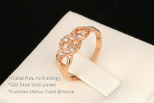 Creepers CZ Diamond Vintage Finger Rings 18K Rose Gold Plated Fashion Brand Wedding Jewellery Jewelry For