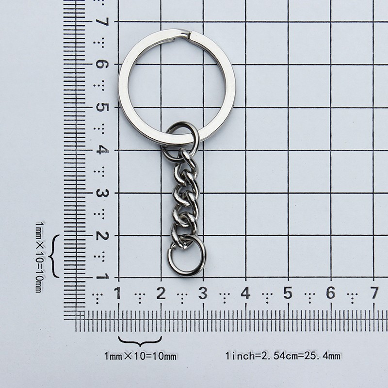**30** SILVER TONE HEART SHAPE KEY RING SPLIT RINGS