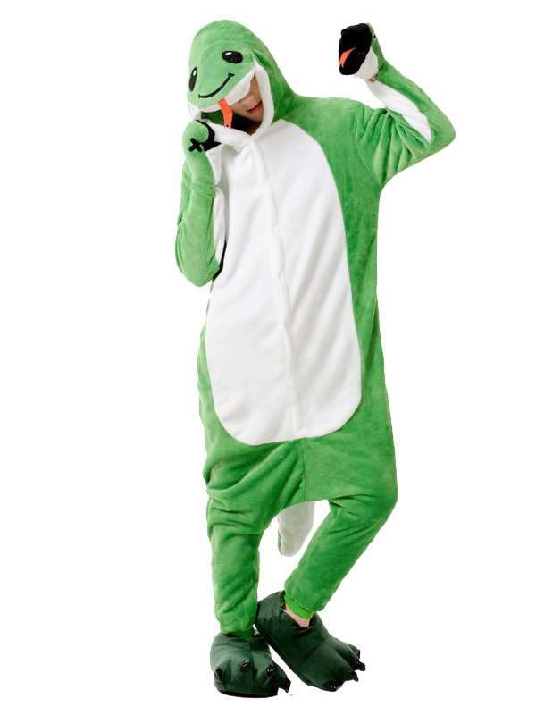 New Cute Green Snake Couple Winter Kigu Full Sleeve Hoodie Jacket Pajamas Pyjamas