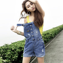 Short Denim Jeans Bib Overalls For Women Denim Jumpsuit High Quality Ripped Short Jeans Denim With suspenders,denim romper 2016