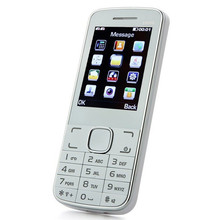 Ultra Slim Cell Phone 2 4 Big Screen Silver Rim H 2005D Dual Sim Card MP3