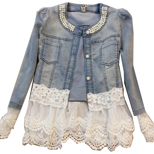 Resultado de imagem para jaqueta jeans feminina e renda