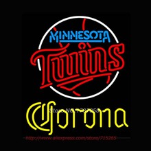 Neon Signs Corona Minnesota Twins MLB Neon Bulbs For Handcrafted Store Display Neon Tubes Personalized Design 31×24