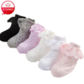 Spring Summer Girls Solid Corlor Socks Lace Cotton Socks For Baby Girl Child White Mesh Socks