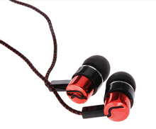 Earphones Jack Standard Noise Isolating 1 1M Reflective Fiber Cloth Line 3 5mm Stereo In ear
