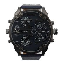 Hot Marketing 2015 Fashion Luxury Military Army Dual Time Quartz Large Dial Wrist Watch Oulm N5