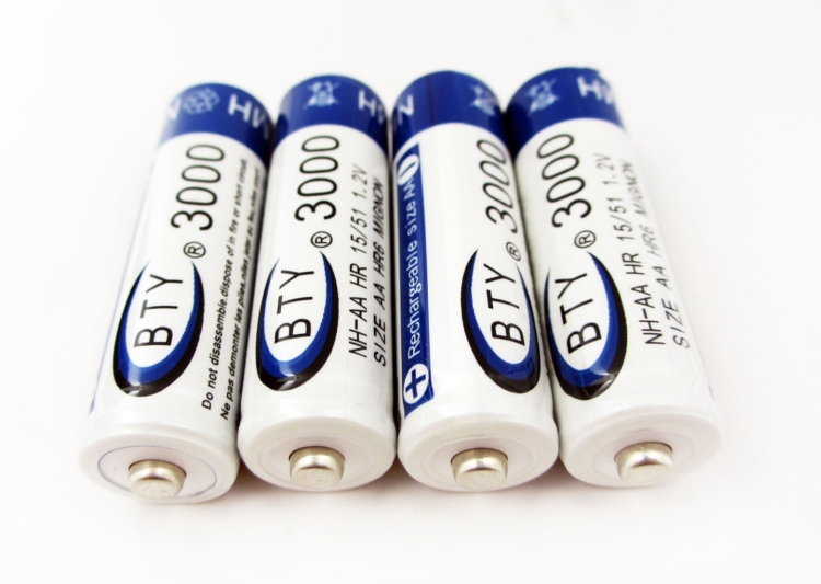 Rechargeable Battery AA 3000mAh 4 X BTY NI MH 1 2V Rechargeable 2A Battery Baterias Bateria