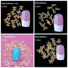 100Pcs Pack 3D Nail Art Decorations 18 Model Plated Sheet Nails For Glitter Charms DIY Nail