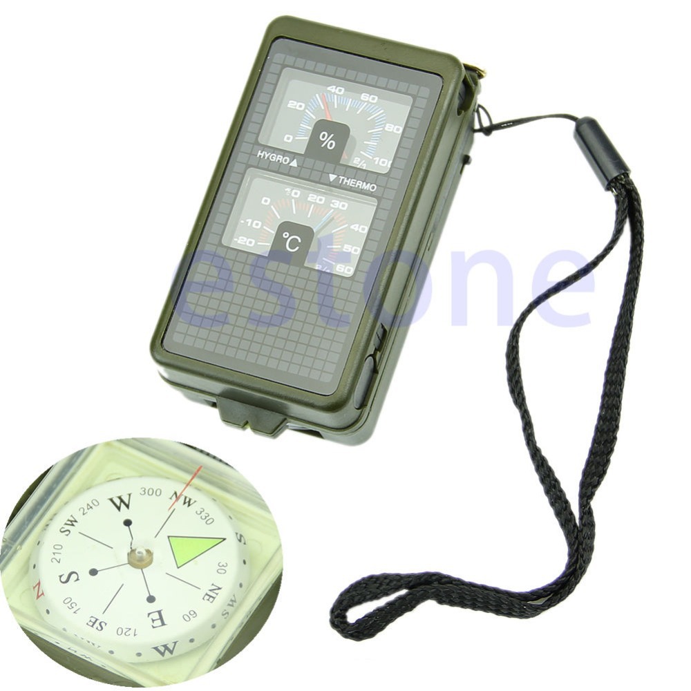 U119 Free Shipping Multifunction 10 in 1 Outdoor Military Camping Hiking Survival Tool Compass Kit