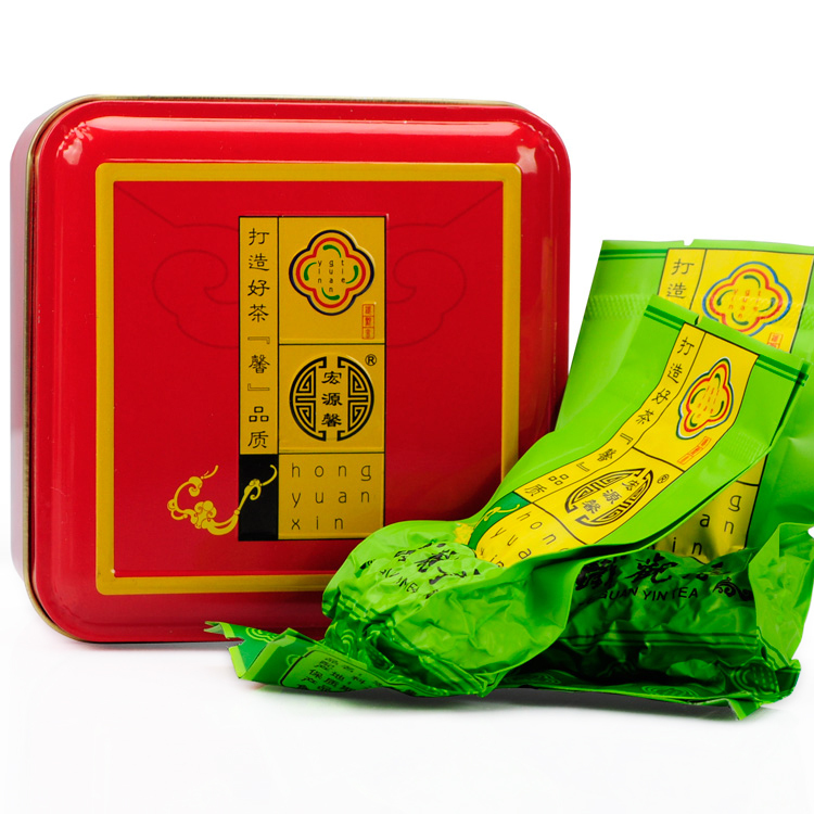 Freeshipping Bulk New coming FujianTieguanyin Tea specaily hongyuan oloong tea luzhou flavor gift ironbox