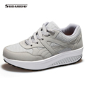 2016 Women Spring Summer Breathable Platform Casual Shoes Womens Walking Shoes Woman Lose Weight Swing Shoes