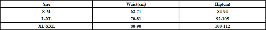 Size of Women Shapers