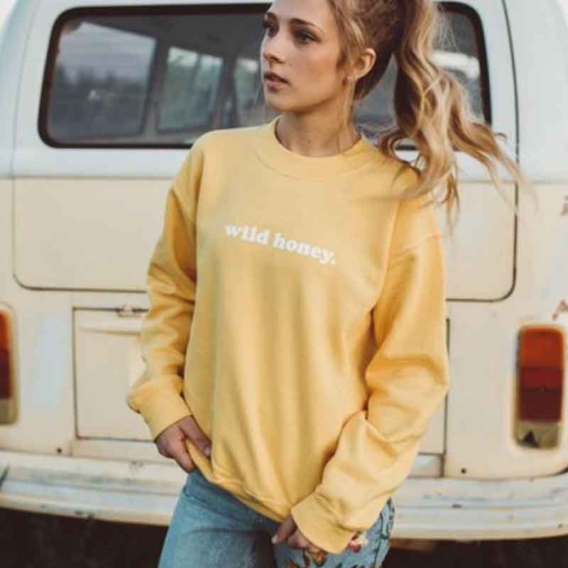 light yellow honey sweatshirt