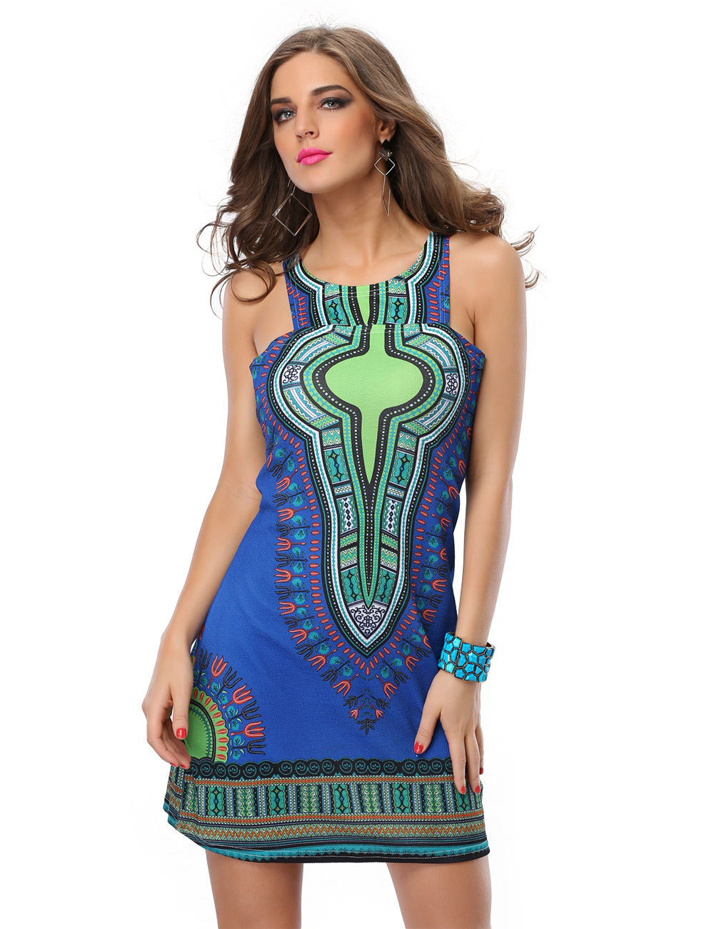 Woman Summer Traditional african Fashion Print Dre...