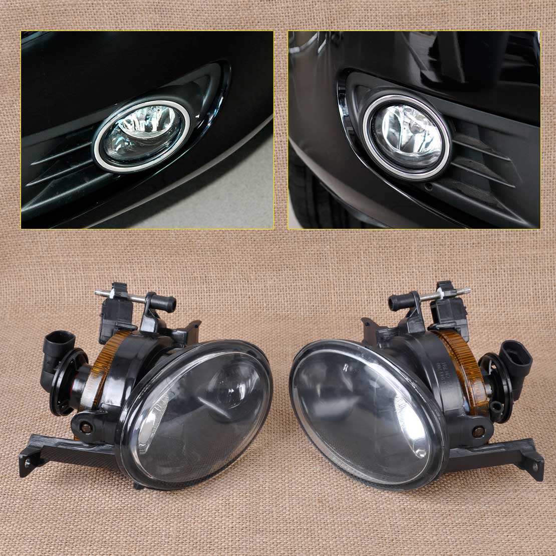 1 set New 5K0941700/5K0 941 699 Front Right+Left Bumper Convex Lens Fog Light for VW Golf Jetta MK6 Tiguan  Fog Lamp