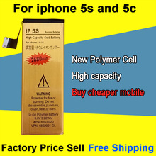 Brand New Good Quality 2680mAh Golden Mobile Phone Battery for iPhone 5S 5C Battery Free Shipping