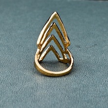 2015 Fashion Gold Plated Triangle Ring High Quality Simple Women Rings Free Shipping Cheap Ring For