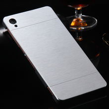 Luxury Brushed For Sony Z3 Metal Aluminum Case Cell Phone Shell Accessories Hard Hybrid Back Cover For Xperia D6603 D6653