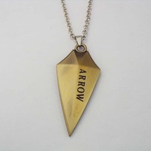 Hot movie 3D DC Comic Green Arrow Logo Oliver Queen Hero TV Pendant Necklace fashion Cosplay