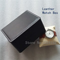 Wholesale Leather Brand Watch Box Top Quanlity Black Watch Gift Boxes Storage Packing Boxes With Pillow