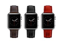 100% Genuine Leather watch band with Connector Adapter strap For 42MM/38MM Apple Watch Band for iWatch Sports Buckle Bracelet