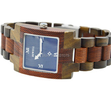 Vogue Style Square Designer Men s Watch Black Sandalwood And Red Sandalwood Made Men s Natural