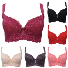3 4 cup lace push up bra summer style large size sexy women underwear bralette thin