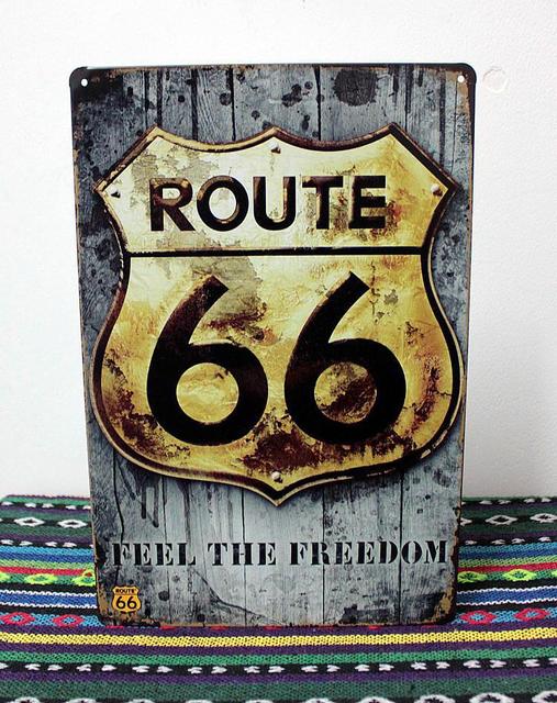 Aliexpress.com: comprar vintage carteles de chapa de ruta 66 ...