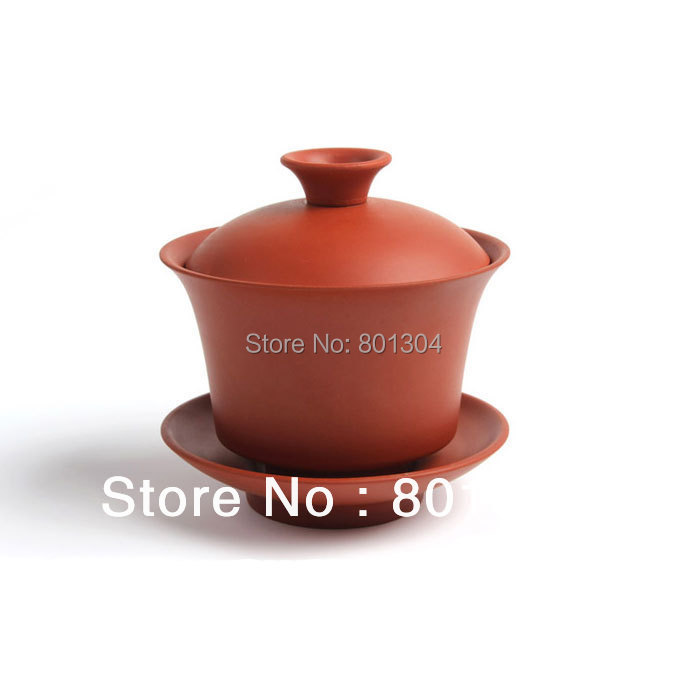 Sale promotion Yixing Large Size Purple Clay Gaiwan Tureen Sancai Cup Kungfu Tea Set