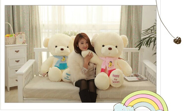large 80cm White teddy bear 