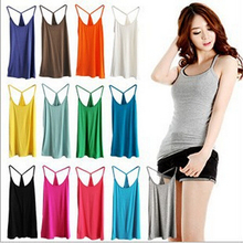 Cotton slim Y style spaghetti strap basice shirt10 color for choose women s vest cotton top