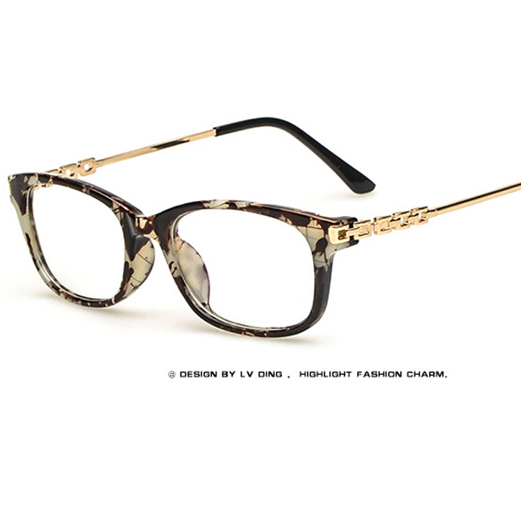 New 2015 Retro Metal Chain Glasses Frame Plain Eye...