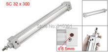 Free Shipping 300mm Stroke 32mm Bore Single Screwed Piston Rod 32 x 300 Dual Action Pneumatic Standard Cylinder SC32-300