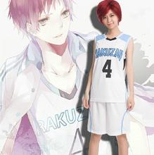Kuroko нет Basuke RAKUZAN 4 акаси Seijuro баскетбол джерси шорты целый комплект косплей костюмы спортивная одежда равномерное