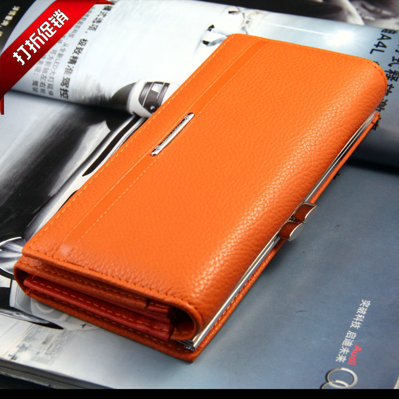 Hot Sale High Quality Designer Wallet Women Brand 2015 New Fashion Solid Color Female Wallet Clutch Long Genuine Leather Wallets