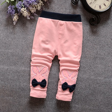 2016 Spring and autumn,infant cute rabbit flowers pants,Sweet baby girls thin Legging ,different colors 811