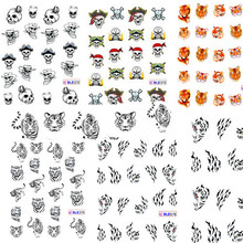 1 sheet Wild Animal Monster Water Transfer Stickers Watermark Fingernail Decals For Nails DIY Decorations Manicure Tools #ND105