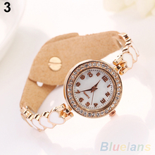 Fashion Love Heart Suede Analog Quartz Bracelet Bangle Wrist Watch Women 2DYX